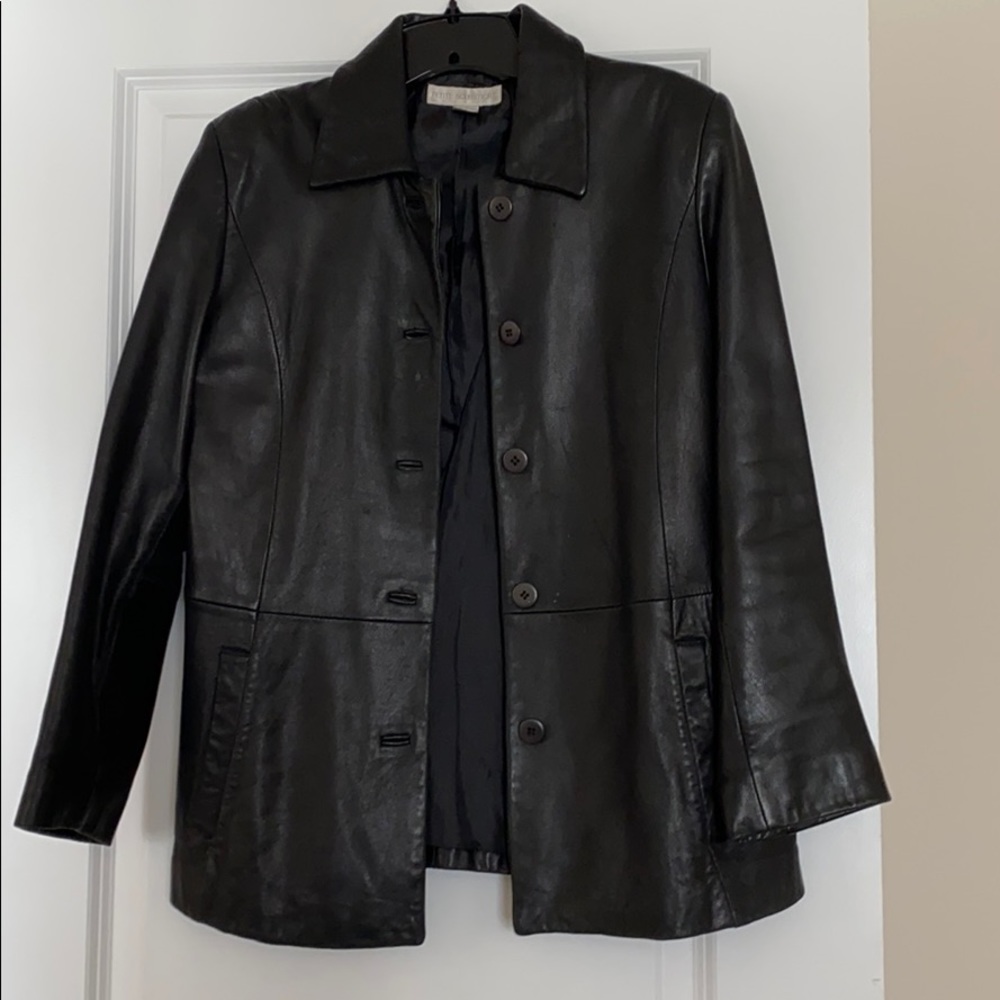 Black leather jacket